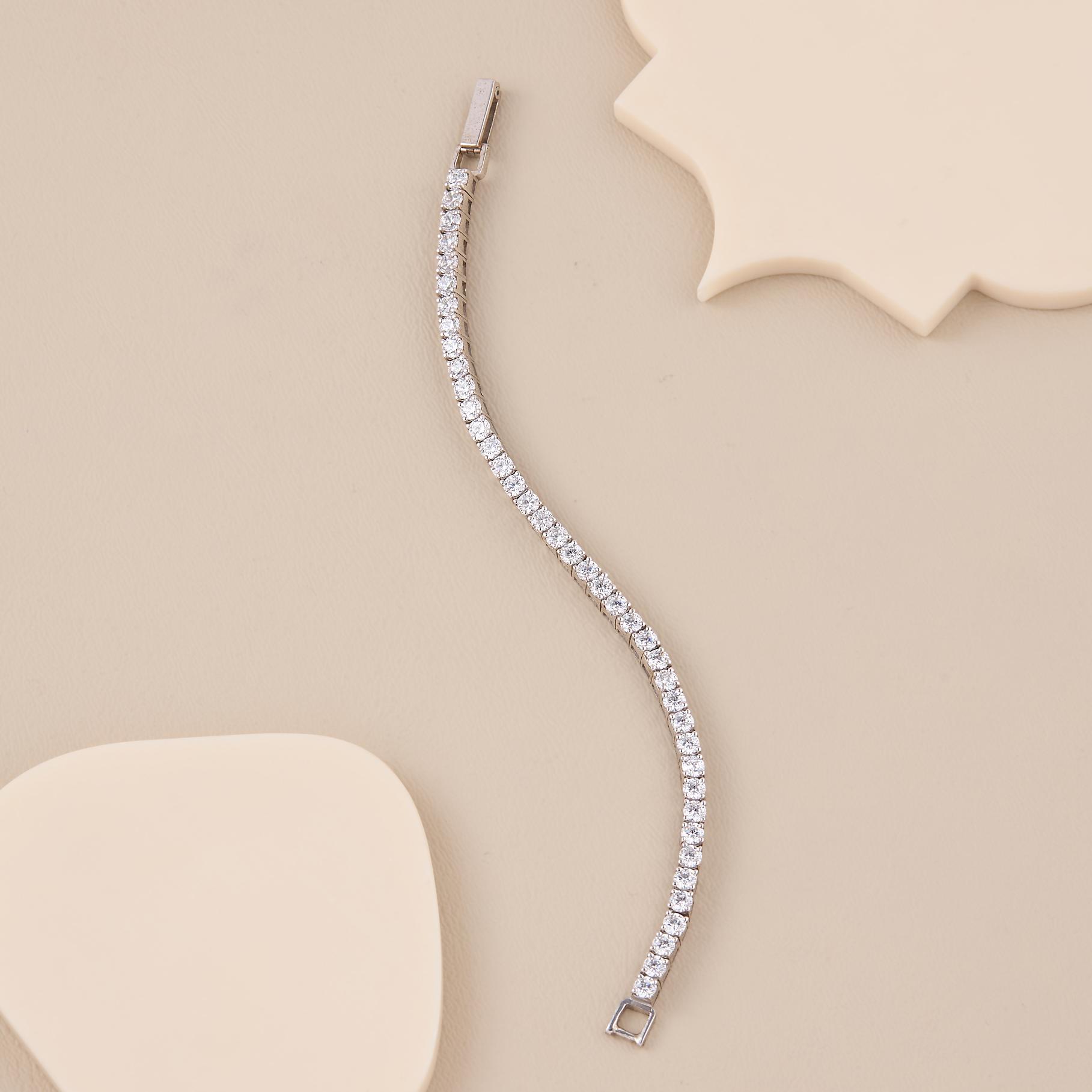 20 Cent Princess Shape Tennis Bracelet - 1