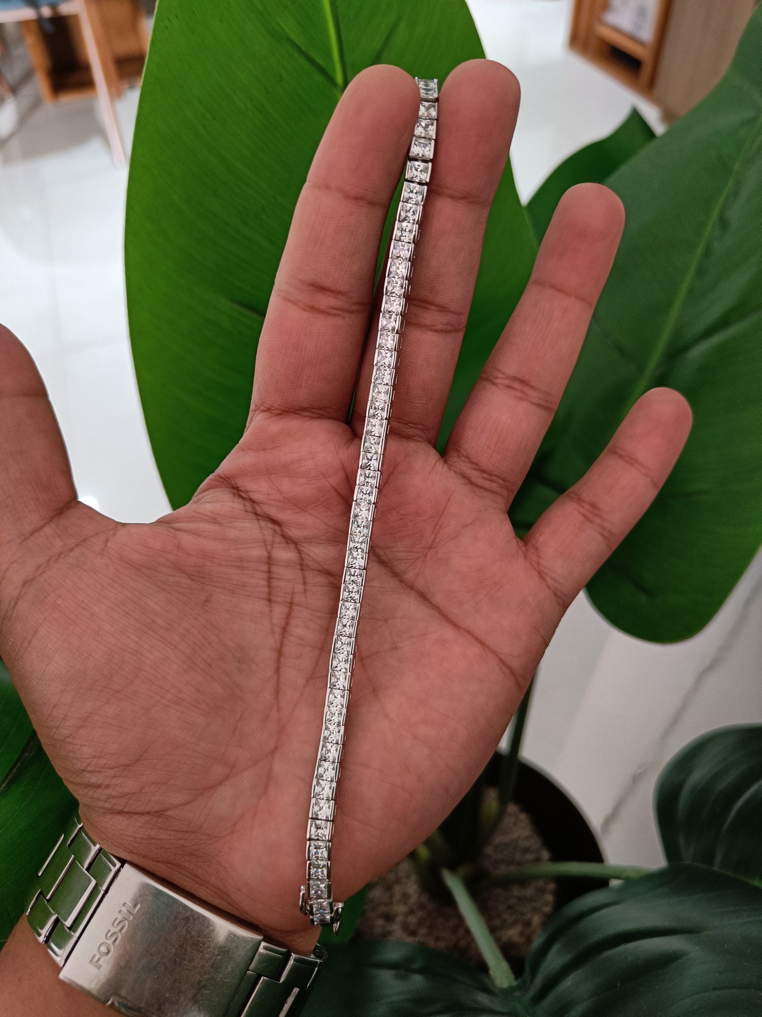 20 Cent Princess Shape Tennis Bracelet - 1