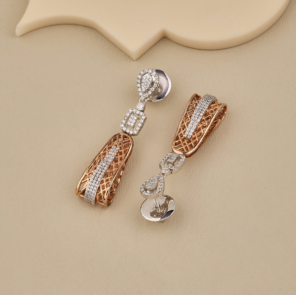 Drop Emerald Rosegold Earring - 3