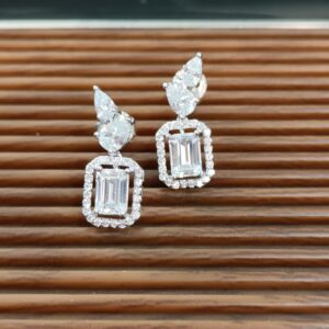Pear & Emerald Semi Stud