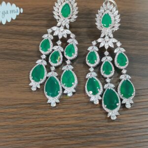 Onyx Green Pear Chandelier