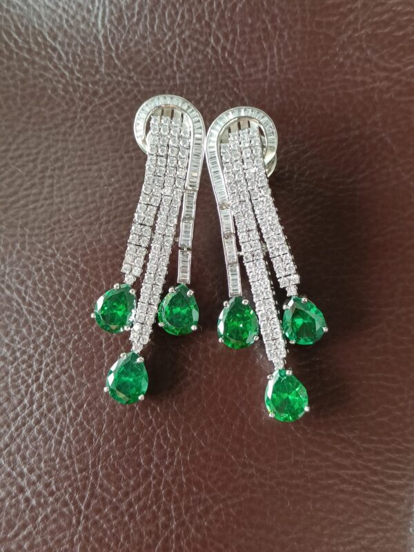 Emerald Green Drop Earrings