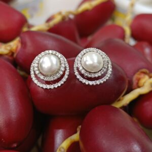 Double Line Cubic Zirconia Earrings