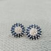 Oval Blue Stone Stud