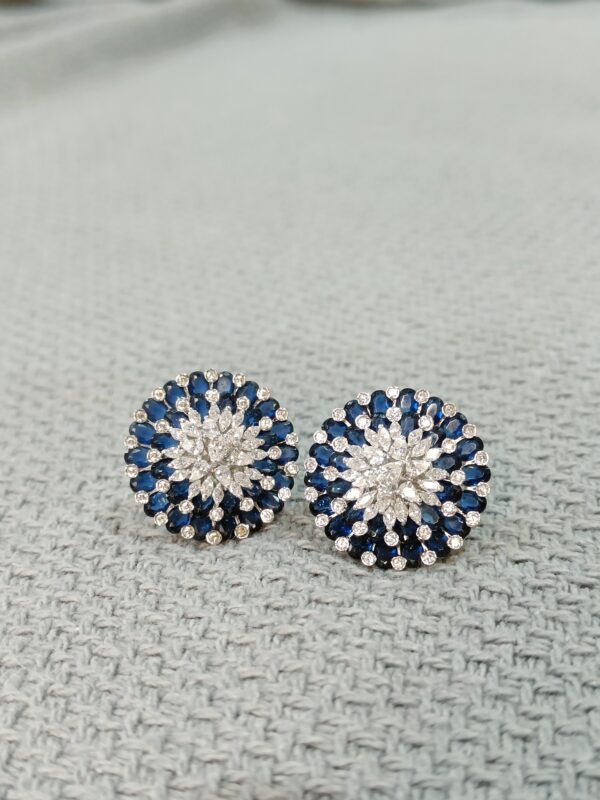 Oval Blue Stone Stud