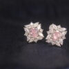 Icecut Pink Oval With Marquis CZ Stud