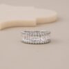 Emerald Band with round CZ Border - 1