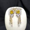 Yellow Cushion Earring