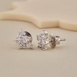 Pear Cubic Zirconia Cluster Earring - 3