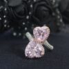 Two Heart Solitaire Ring