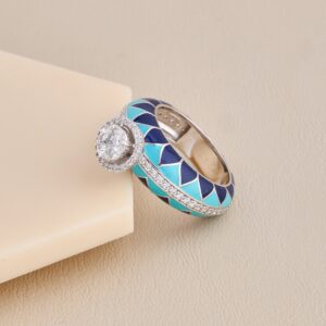 Invisible Setting Enamel Ring