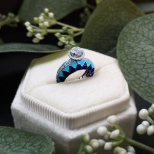 Invisible Setting Enamel Ring