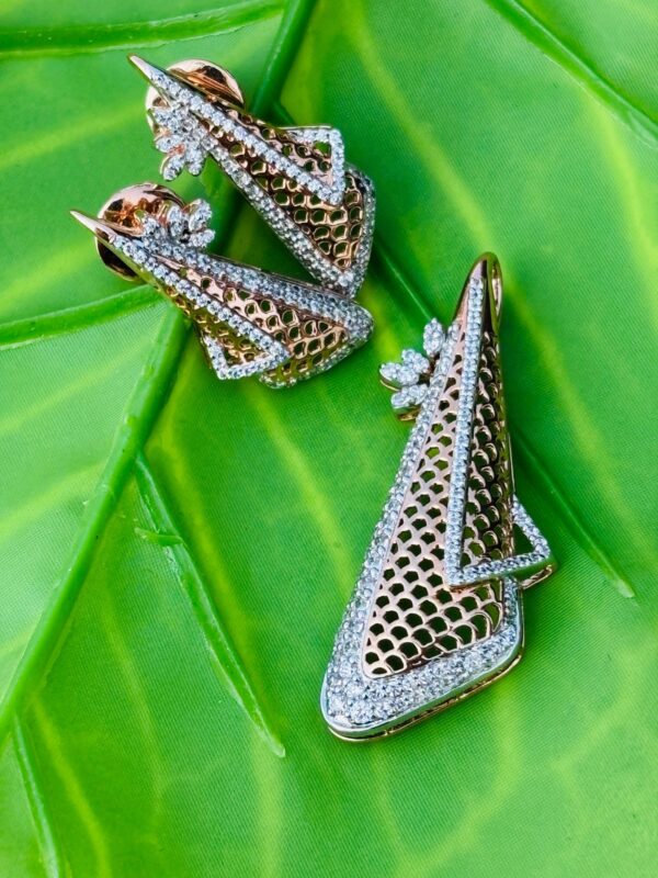 Geometric Diamond Pendantset