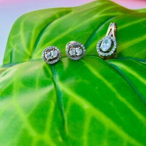 Oval shape Pendant Set