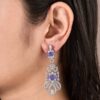 Azure Elegance Drop Earrings in 925 Sterling Silver - 1