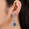 Blue CZ Stone Earring - 1