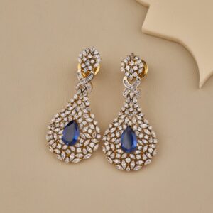 Blue CZ Stone Earring - 3