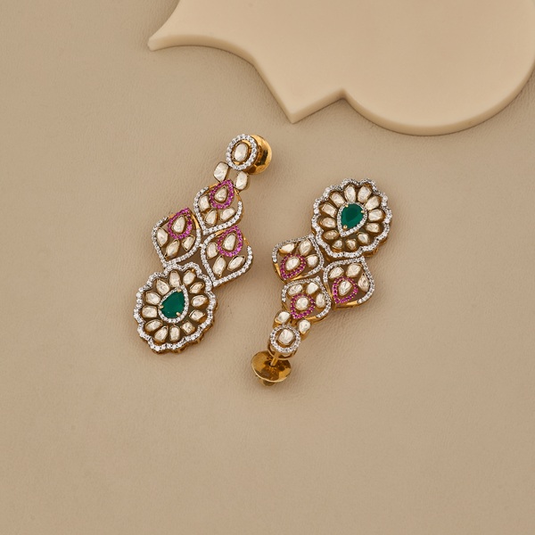 Drop Shaped Onyx Green Stones Earring - 4