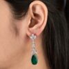 Earrings Studded With Cubic Zirconia Diamonds - 1