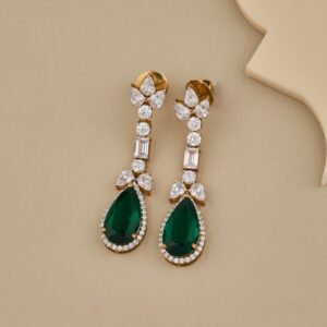 Earrings Studded With Cubic Zirconia Diamonds - 3
