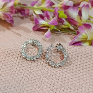 Eternal Loop Pressure-Set Earrings in 925 Sterling Silver