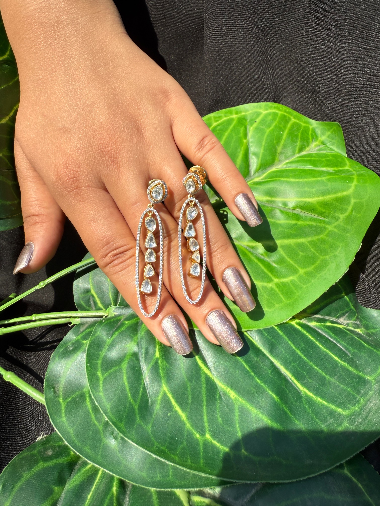 Zircon Drop Earrings