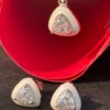 Silver Triangle Jewelry Set