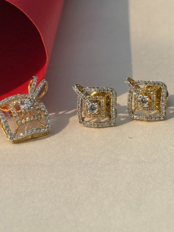 Geometric Silver Jewelry Set