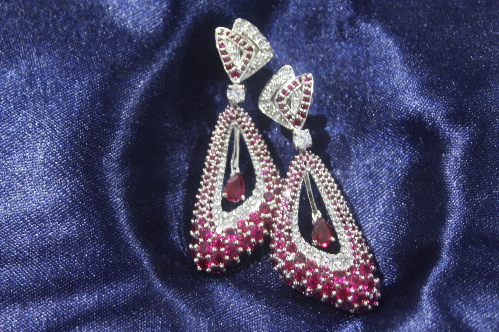 Long Earrings Studded