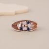 Rose Gold Blue Sapphire Designer Ring - 1