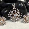 Square Rose Gold Pendant Set