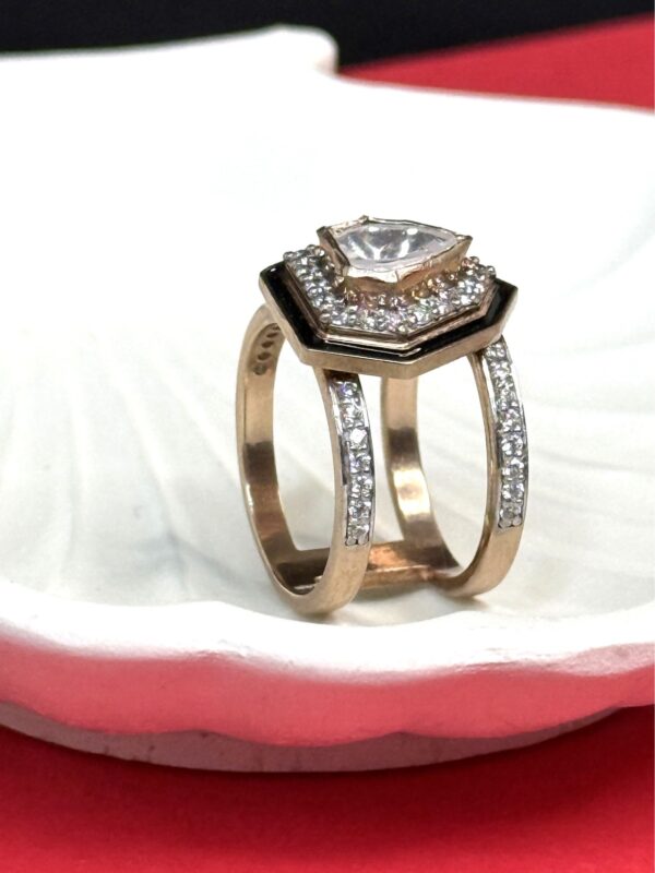 Moissanite Polki Ring