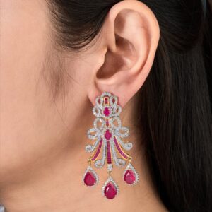 Crimson Royale Drop Earrings