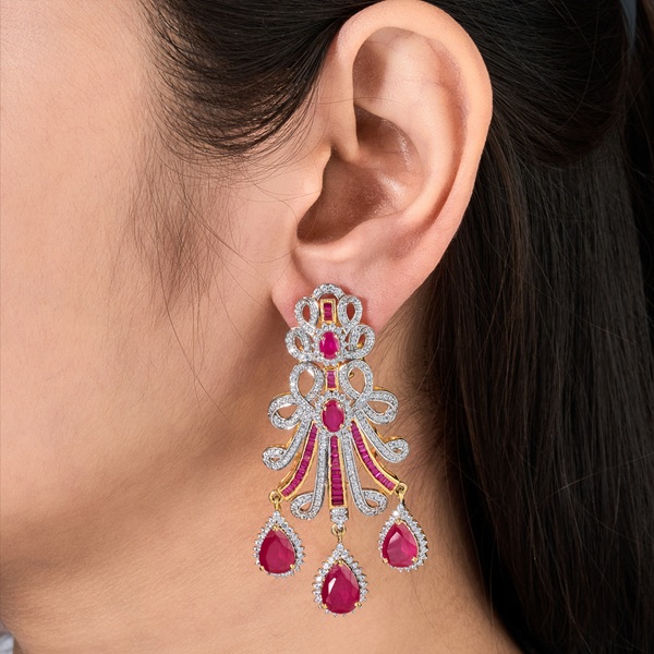 Crimson Royale Drop Earrings