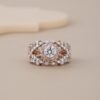 Majestic Rosegold Marquise Solitaire Ring In 925 Sterling Silver - 1