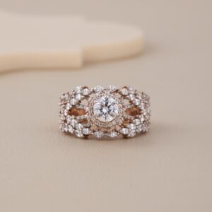 Majestic Rosegold Marquise Solitaire Ring In 925 Sterling Silver - 1
