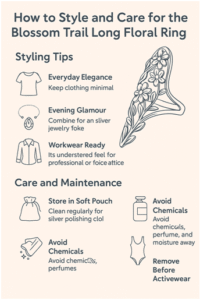 Blossom Trail Long Floral Ring 