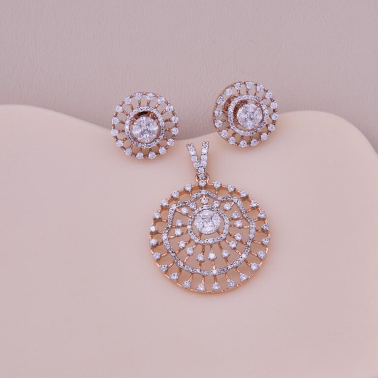 Radiant Halo Pendant Set