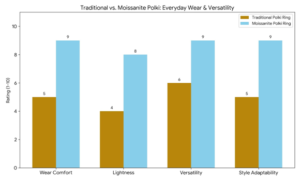 Moissanite Polki Ring