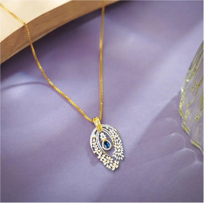 Pear Marquis Blue Stone Pendant