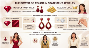 Statement Ruby Earrings