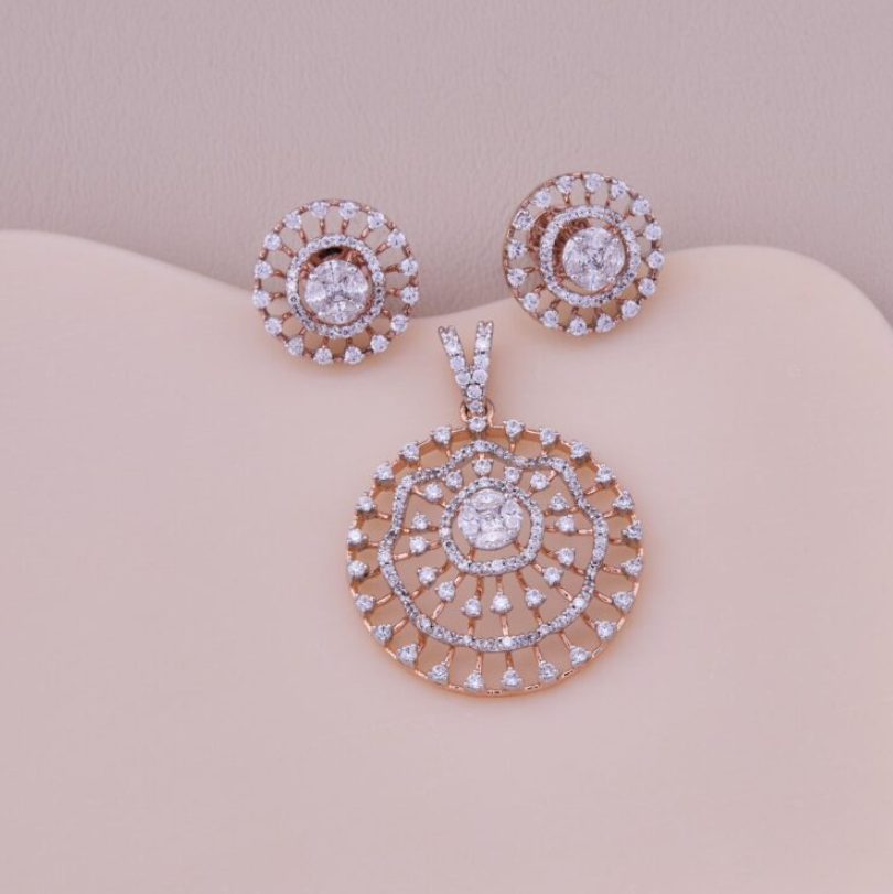 Designer Halo Jewellery Set