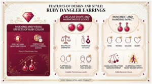 Ruby Round Dangler Earrings