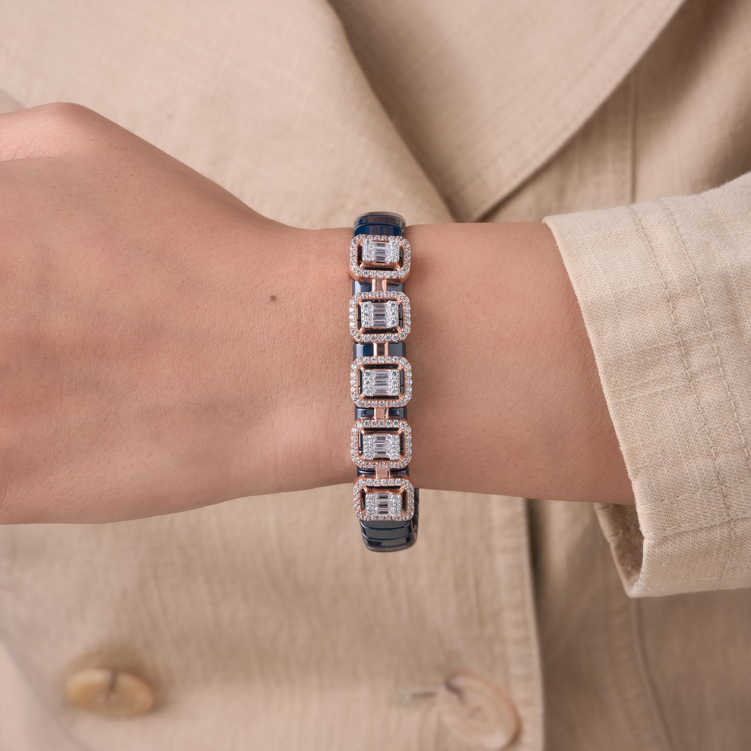 Midnight Frame CZ Designer Bracelet - 3