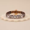 Geometric Bloom Brown CZ Bracelet - 1