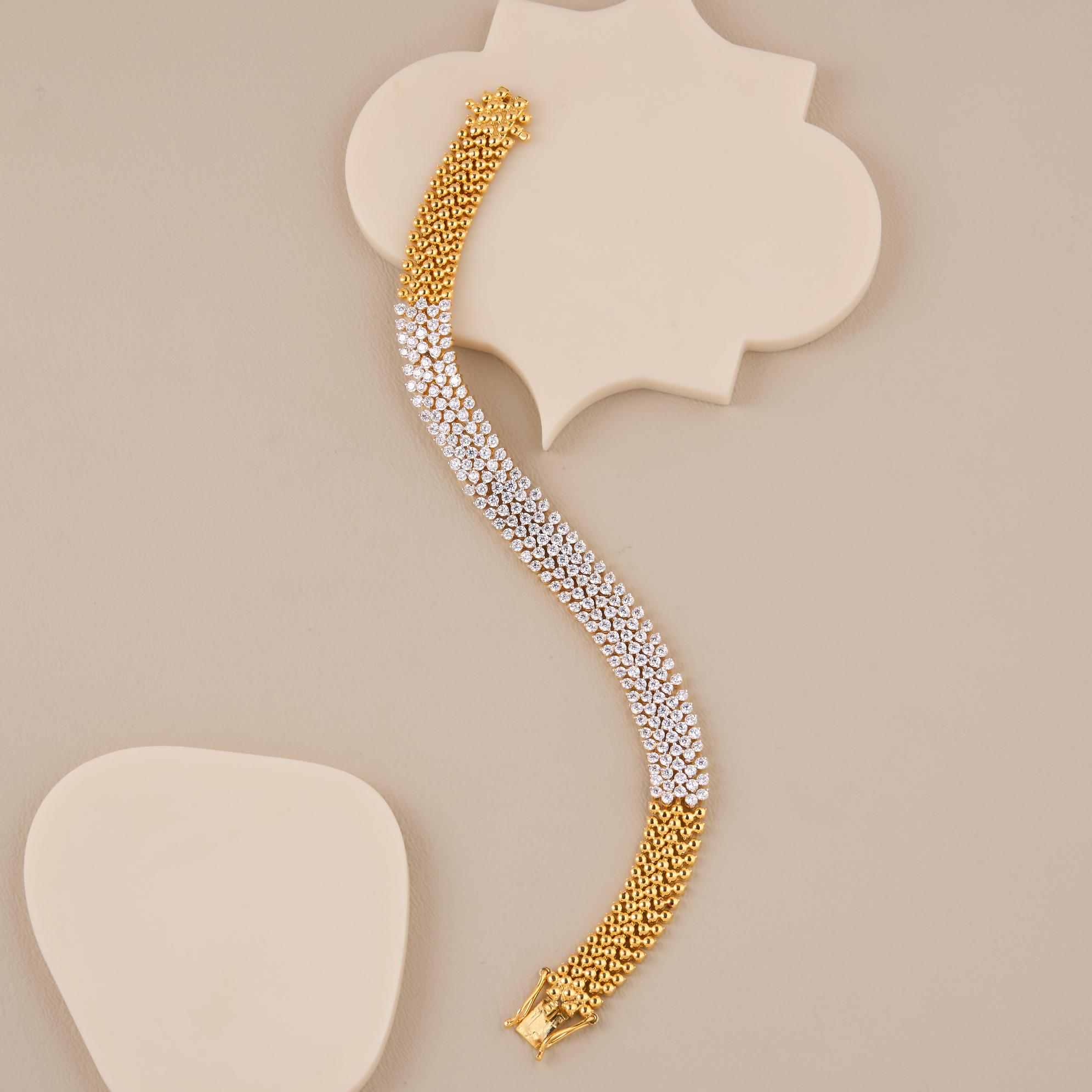 Elara Multi Strand CZ Designer Bracelet - 1