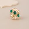 Royal Green Polki Mosaic Ring - 1