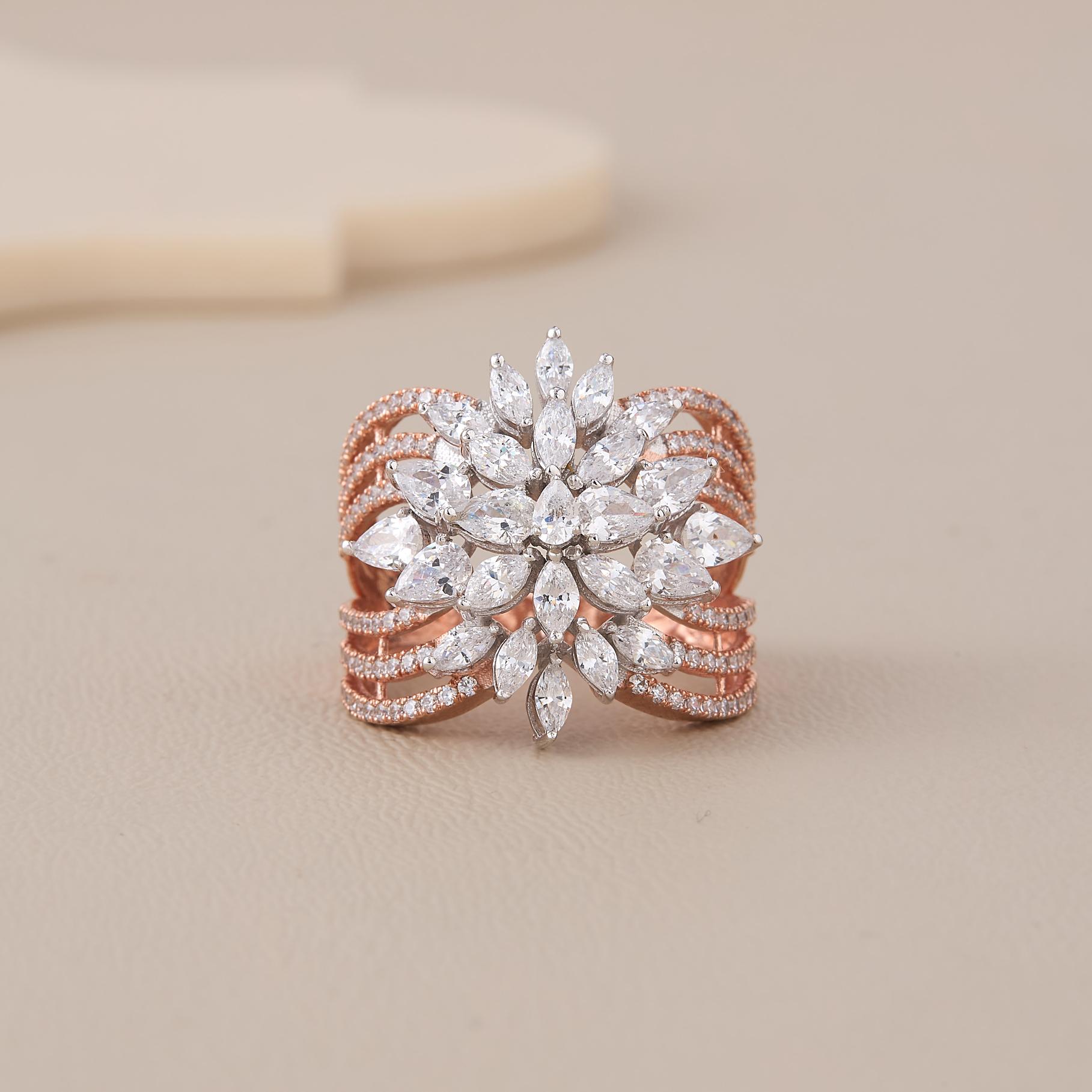 Crystal Bloom Multi-Row Wide Band - 1