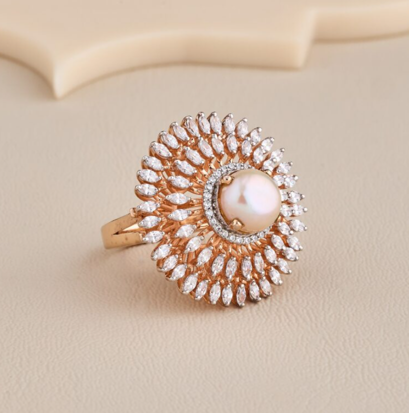 Marquis Pearl Ring