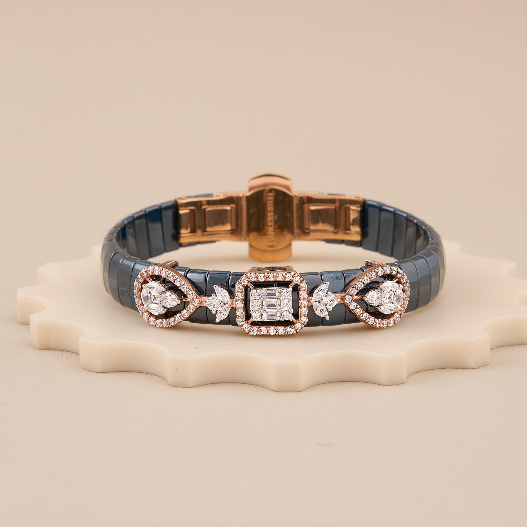 Baguette Bloom Midnight Designer Bracelet - 1